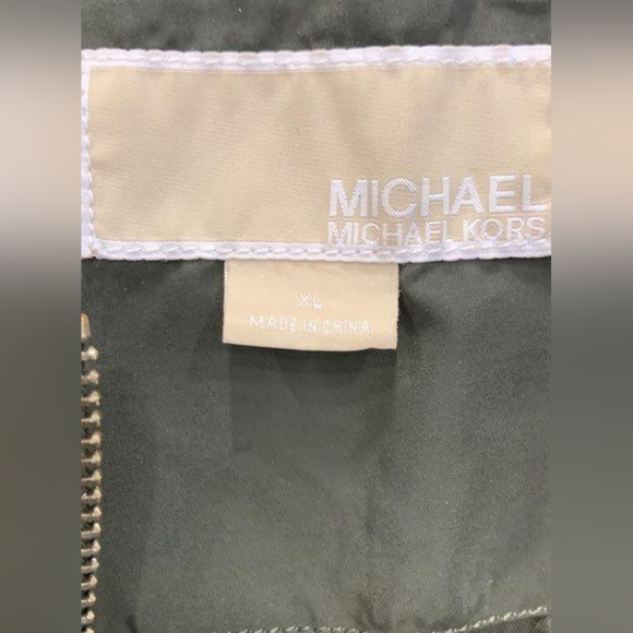 Michael Kors Hooded Anorak Olive Jacket Size XL - Picture 8 of 8